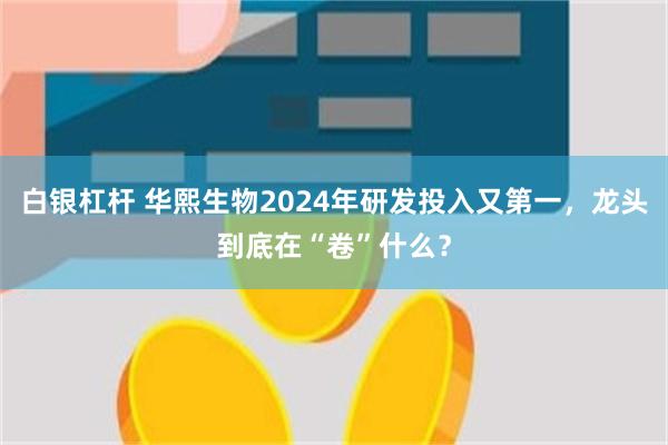 白银杠杆 华熙生物2024年研发投入又第一，龙头到底在“卷”什么？