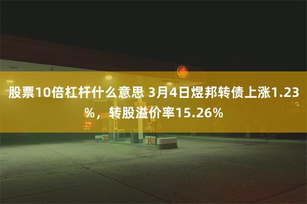 股票10倍杠杆什么意思 3月4日煜邦转债上涨1.23%，转股溢价率15.26%